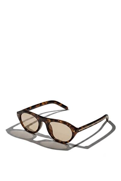 Angel Eyes Retro Chic Leopar Desenli Nude Camlı Popüler Güneş Gözlüğü B15S