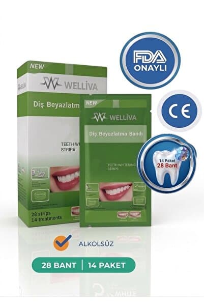 welliva Diş Beyazlatma Bandı 28’li – Hassas Beyazlık Anında Etkili Beyazlatma (Teeth Whitening Strip)