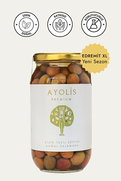 Ayolis Premium Gurme Çizik Yeşil Zeytin XL 650 g