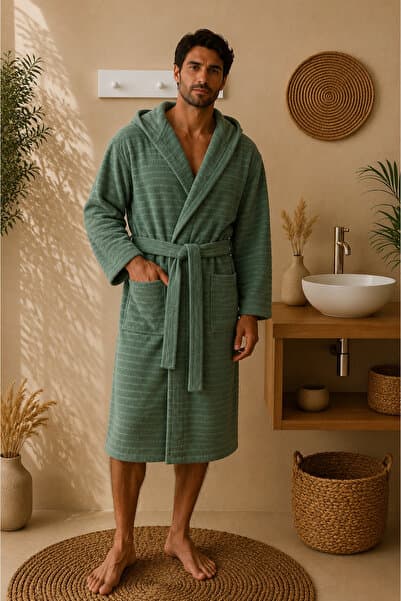 sternen glanz Doğa Kapşonlu Unisex Bornoz