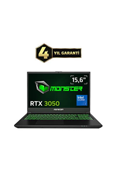 MONSTER Abra A5 V21.9.6 Intel Core 7 240H 8 GB RAM 500 GB SSD 4 GB RTX 3050 FreeDOS 15,6" FHD 144 Hz
