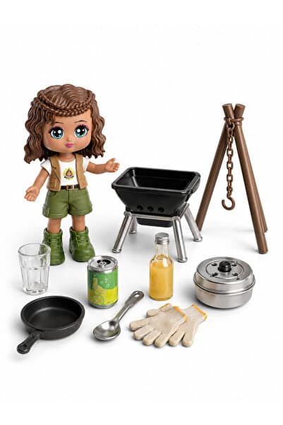 Little Corner® Piknik Oyuncak Koleksiyon Figürü - Little Corner Mangal Ustası Kız Figürü
