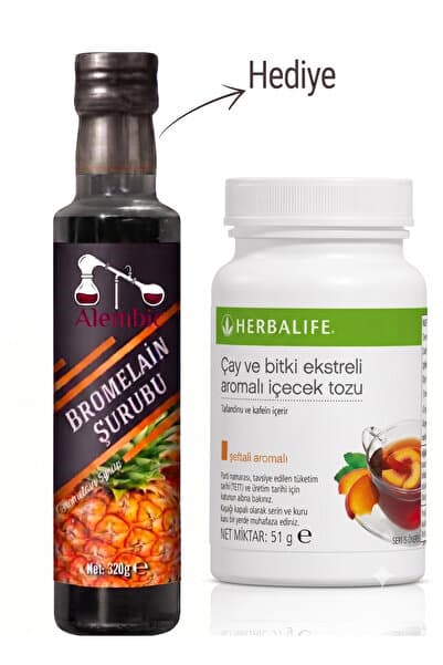 Herbalife Şeftali Aromalı 51 gr Küçük Çay (Alembic Bromelain Hediyeli)
