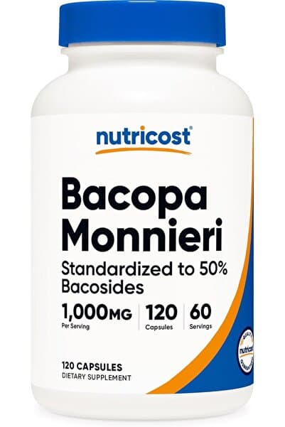 Nutricost Bacopa Monnieri,1000 mg, 120 Capsules Usa Menşeii DaphneLabs