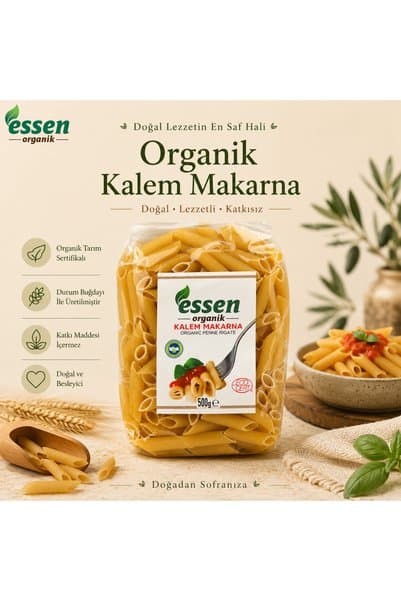Essen Organik Organik Kalem Makarna 500 gr