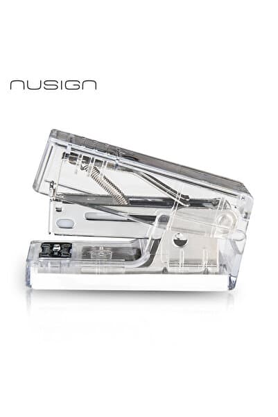 Nusign Mini Zımba Makinesi 12 Yaprak Kapasiteli Şeffaf