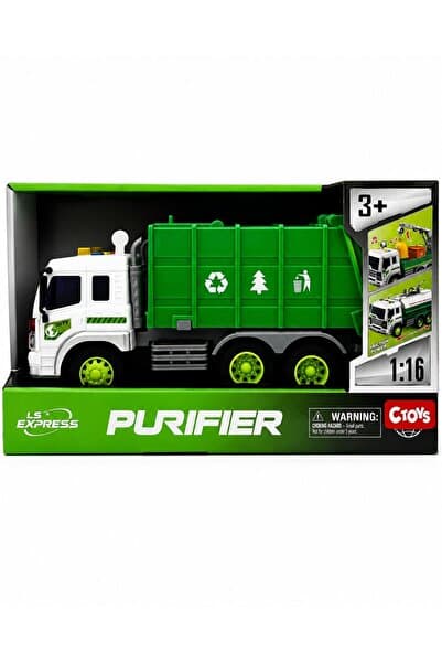 CToys Sürtmeli Çöp Kamyonu Oyuncak – Sesli ve Hareketli Geri Dönüşüm Aracı