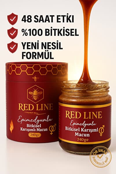 Red Line Bitkisel Propolis Kudret Narı Bal Ginsengli Bitkisel Karışımlı Mesir Atom Güç Kuvvet Macun 240 Gr