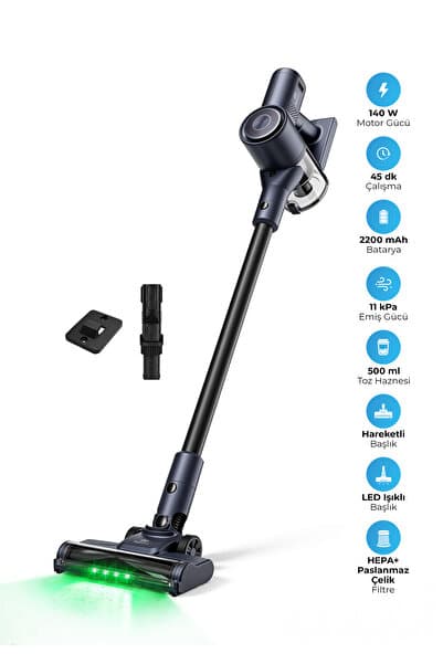 PiranTech ES-98 Kablosuz Dikey Süpürge 11 kPa Güçlü Emiş HEPA Filtreli Şarjlı Süpürge