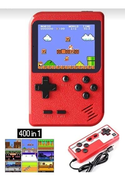 Atari Retro El Oyun Konsolu 3 Inç Hd Arcade 400 Games - Suprem Kırmızı Beyaz Mavi Siyah