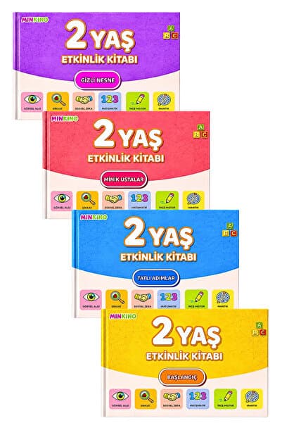 minkino 2 Yaş Etkinlik Seti | 4 Kitap Bir Arada