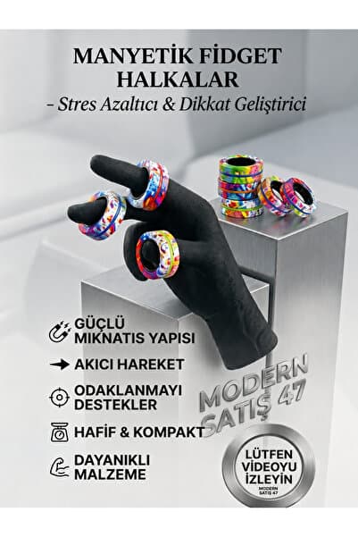 Glapzen Manyetik Fidget Halkalar – Stres Azaltıcı ve Dikkat Geliştirici