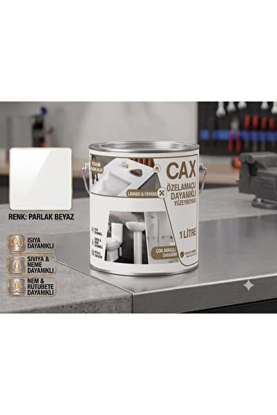 caxcolors CAX Dayanıklı Özel Yüzey Boyası 1 L - Su , Nem ve Isı Dayanımlı Fayans & Lavabo Boyası