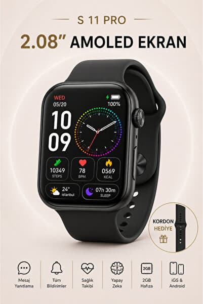 SEYUWATCH Watch S11 Pro Akıllı Saat Iphone Ve Android Tüm Telefonlara Uyumlu smartwatch