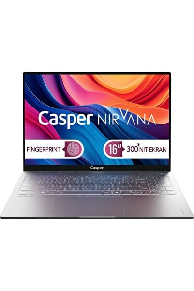 CASPER Nirvana S100 300NIT i7-13620H 16GB DDR5 480GB SSD 16" Freedos Laptop S100.1362-BV00X-G-F