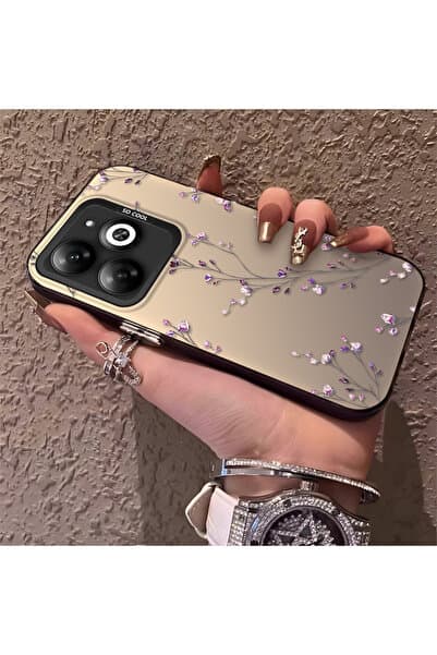 CHICASELUX Infinix Hot 40i Uyumlu İnce Dal Çiçek Kılıf, Aşınmaya Dayanıklı Minimalist Cep Telefonu Kılıfı