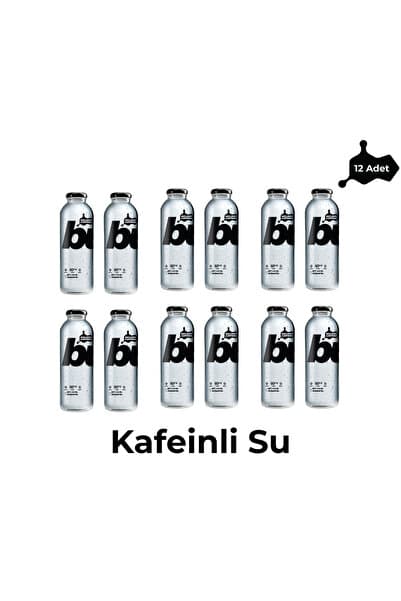 BUBA_WTR Buba Kafeinli Su (12 Adet) | 60 mg Kafein, Şekersiz ve Kalorisiz Kafeinli Su