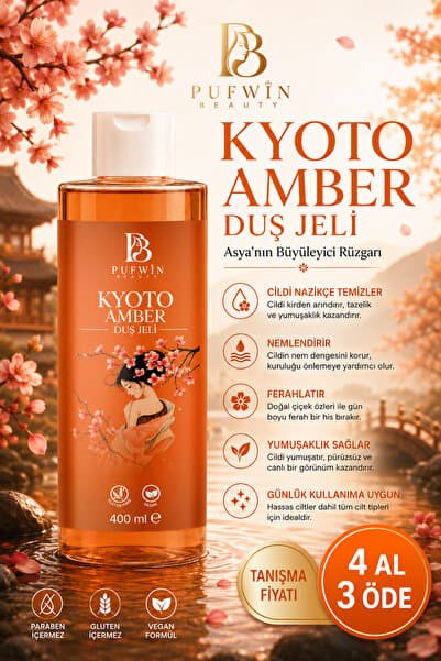 Pufwin Beauty Bitkisel İçerikli Nemlendirici Parfümlü Duş Jeli 400 Ml