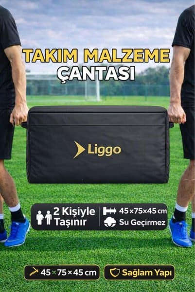 Liggo 45x75x45 cm Antrenman Çantası Büyük Boy Malzeme Çantası Kulplu Top Taşıma Çantası