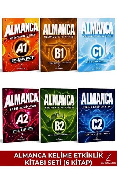 ZUGZWANG A1 + A2 + B1 + B2 + C1 + C2 Almanca Kelime Etkinlik Kitapları Seti | SIFIRDAN ZİRVEYE YERLEŞ | Kalıcı Öğren