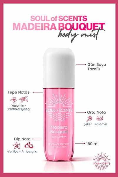 Soul of Scents Madeira Bouquet Fruity & Ambery Body Mist 180 ml