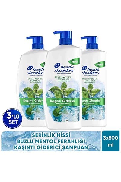 Head & Shoulders Buzlu Mentol Ferahlığı 800ml x3
