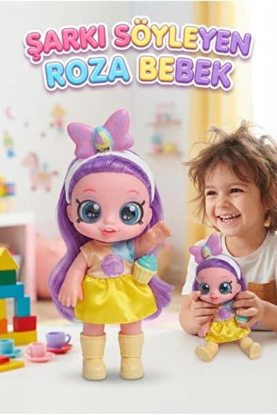 Tıfıl Toys Roza Bebek – Şarkı Söyleyen, Kıkırdayan İnteraktif 26 cm Oyun Arkadaşı