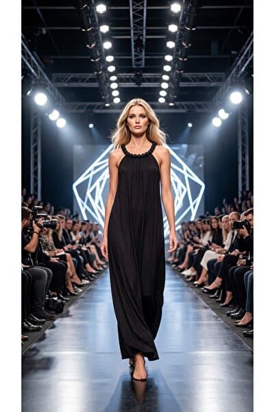 melisa as moda boncuk askılık elbise