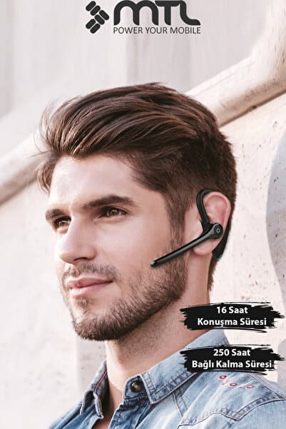 MTL Kancalı Sağ ve Sol Kulak Uyumlu Kablosuz Bluetooth Kulaklık iOS v Android Uyumlu Siri Destekli MT910