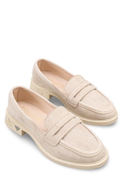 Riccon Mylmadia Kadın Loafer 0012665 Bej Süet