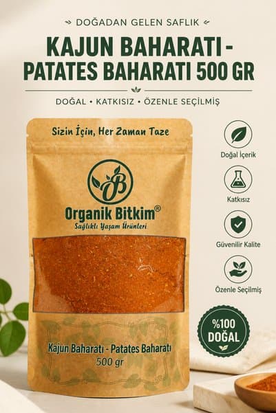 OB Organik Bitkim Kajun Baharatı - Patates Baharatı 500 gr