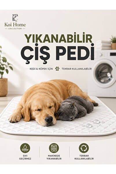 Koi Home Yıkanabilir Kopitoneli sıvı geçirmez kedi /köpek çiş pedi - Pet Training Pad