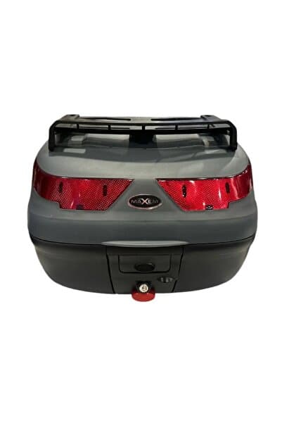 Maxem Motosiklet Arka Çantası Gray 40 Litre Topcase Motor Çanta Full SL-40
