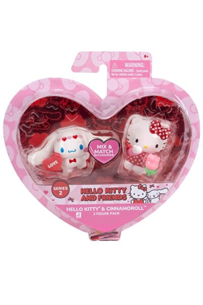 Hello Kitty Cinnamoroll Kalp & Lale Temalı 2'li Mini Figür Paketi – Koleksiyonluk Hediyelik | Hello Kitty
