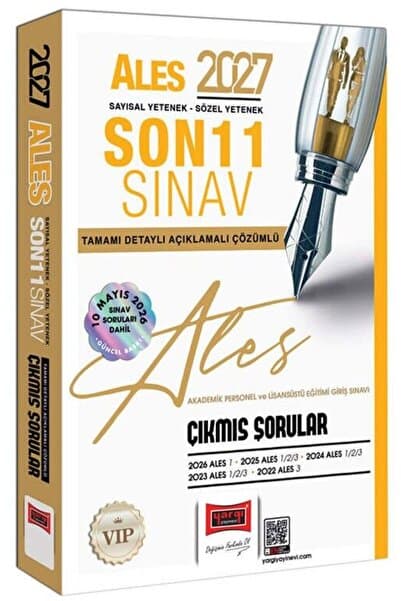 Yargı Yayınları Yargı 2027 ALES VIP Çıkmış Sorular Son 11 Sınav Çözümlü