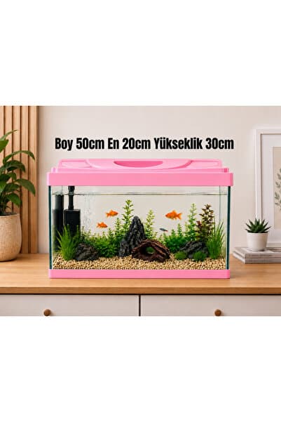 PKR Akvaryum premium 50 cm 30 litre pembe