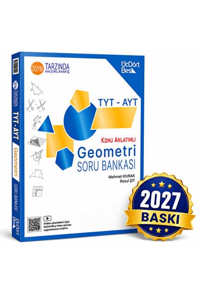 Üç Dört Beş Yayıncılık 345 - TYT-AYT Geometri Soru Bankası 2027 Baskı