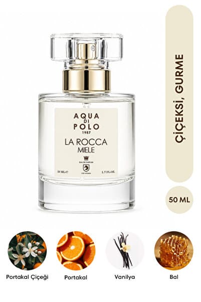 Aqua Di Polo 1987 La Rocca Miele EDP Kadın Parfüm 50ml | Çiçeksi, Gurme | Portakal, Gardenya, Gül, Paçuli, Vanilya