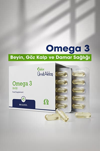 Dr. Ümit Aktaş Omega 3 - Balık Yağı - Hava Sızdırmaz, Okside Olmayan 60 Kapsül