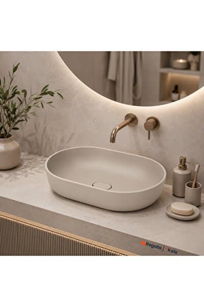 KALE Zero 2.0 60x40 Cm Mat Vizon Oval Çanak Lavabo