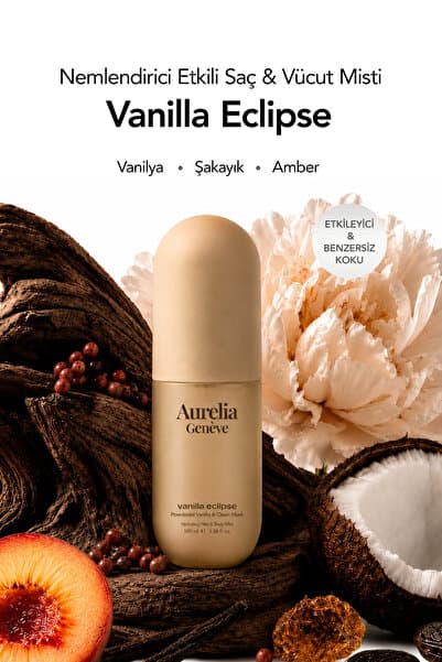 Aurelia Genève Hydrating Hair & Body Mist Vanilla Eclipse - Nemlendirici Etkili Saç & Vücut Misti - Pudramsı Vanily