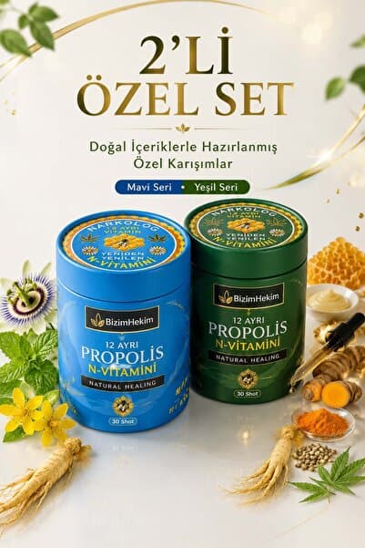 BİZİMHEKİM ŞİFA EVİ Bizimhekim Narkolog bitkisel N vitamin gündüz enerjisi ve gece sakinsin shot ikili set