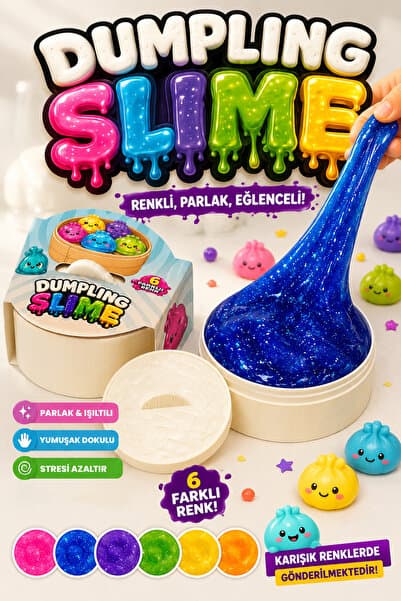 Dumpling Slime Oyun Jeli - Stres Giderici - Eğitici ve Öğretici Motor Becerileri Geliştiren Oyun Jeli