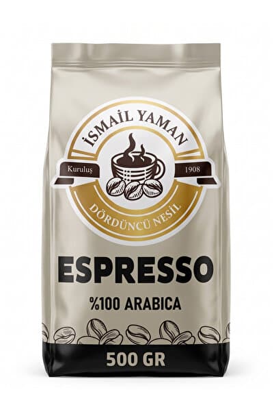 İsmail Yaman Espresso Çekirdek Kahve 500 Gr %100 Kolombiya Arabica