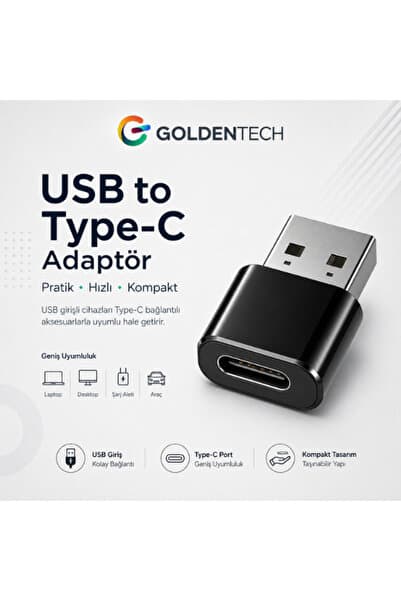Golden Tech USB 3.0 Type A Erkek - USB 3.1 Type C Dişi Dönüştürücü