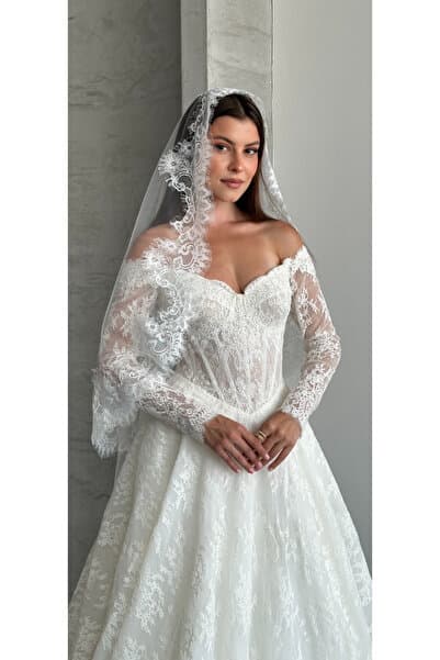 Merve 2 mt Fransız dantel duvak