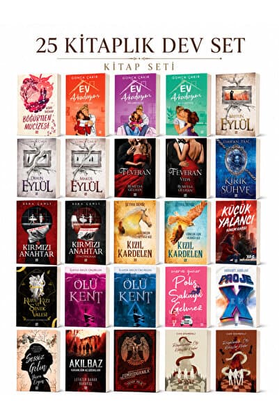 Dokuz Yayınları 25 Kitaplık Dev Roman Seti - Genç Yetişkin Romantik Fantastik Gizem Kitap Seti