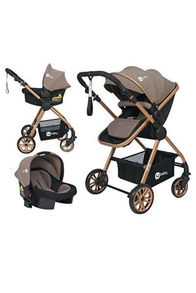 4 Baby Esse Model Gold Travel Bebek Arabası Luxs Puset Kahve