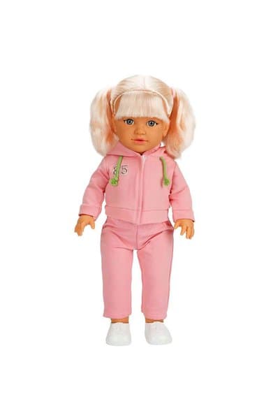 Sunman Tina Sporty Bebek 45 cm - Açık Pembe Eşofmanlı