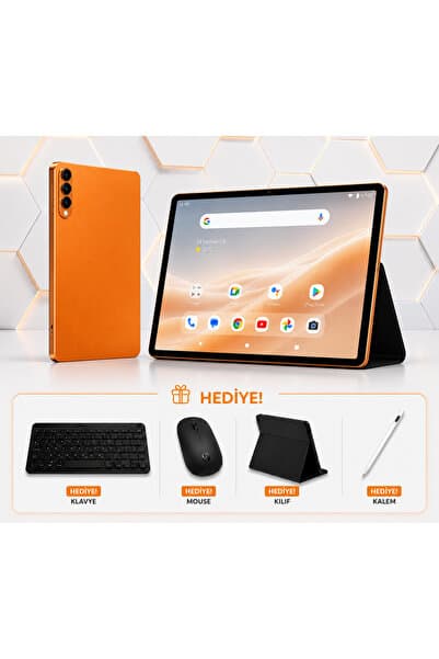TARÇIN Android 13 Tablet Seti - 8000mAh Batarya, Çift Sim Kartlı, Kablosuz Klavye & Mouse ve Ekran Koruyucu Hediye